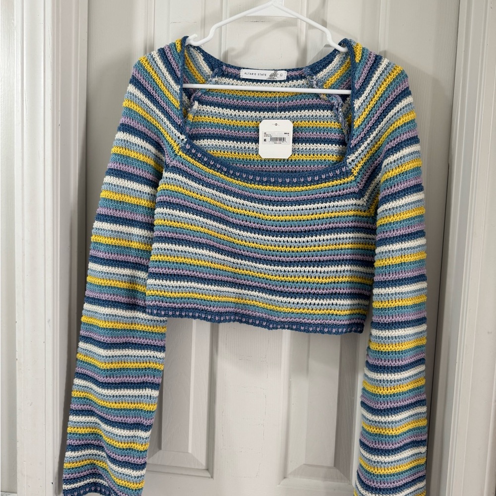 Altar'd State Multicolor Knit Crop Top
